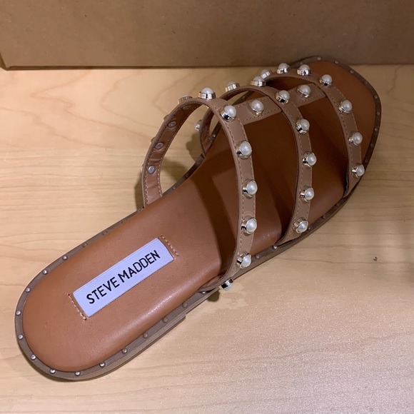 Steve Madden Women’s Beautiful Studded Pearl Sandal - Picture 6 of 9